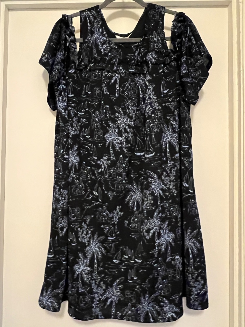 New LAUREN CONRAD TROPICAL PRINT SHIFT DRESS Womens XXL